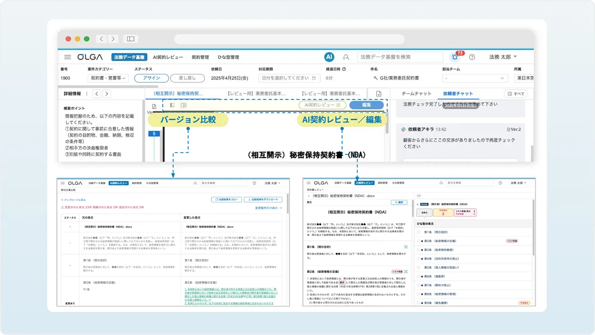 〆ルカリ事務局ページ 法務オートメーション「OLGA」